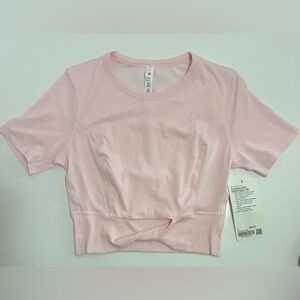 Lululemon Cropped Cotton Ribbed-Band Tee